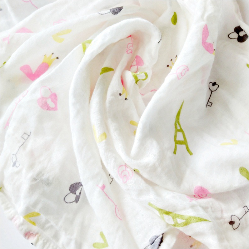 纱布浴巾初生儿新生儿包巾产房包单襁褓巾宝宝盖巾被子床单做被罩|ru