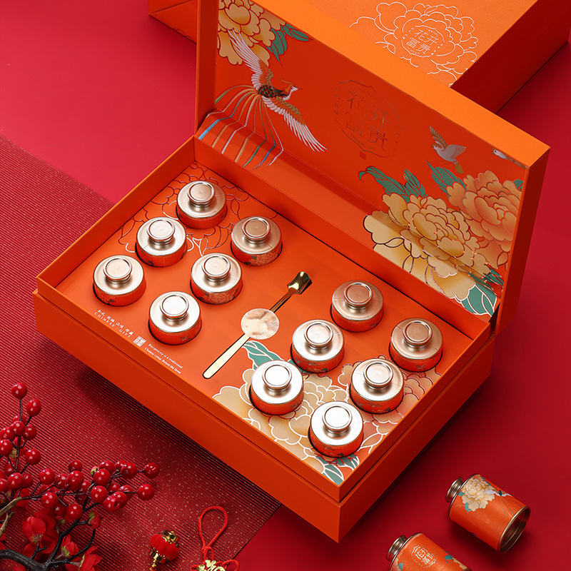 高端小罐茶礼盒空盒红茶绿茶通用茶叶礼盒装空盒岩茶空礼盒