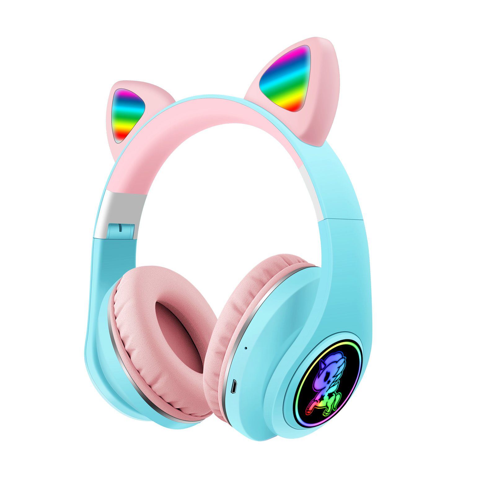 Nuevo M2 M7 gato oído auricular Bluetooth auricular luminoso macaron color todo incluido oído auriculares inalámbricos 5,0