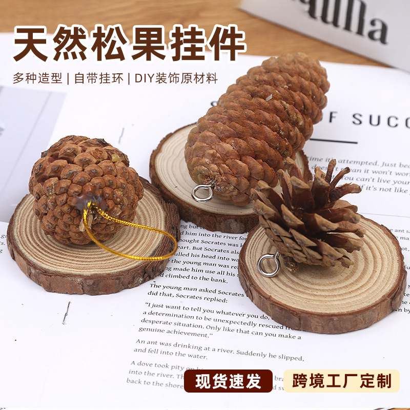 定制松果装饰松塔橡果干花材料diy摆件拍摄天然松塔仿真圣诞树