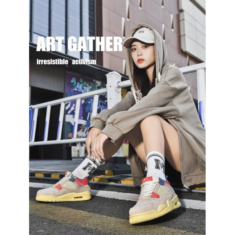 White Metal Silver Aj4 Pure Original White Red Shoes Running Black Red Flame Infrared Official Website Niel Women's Shoes Putian