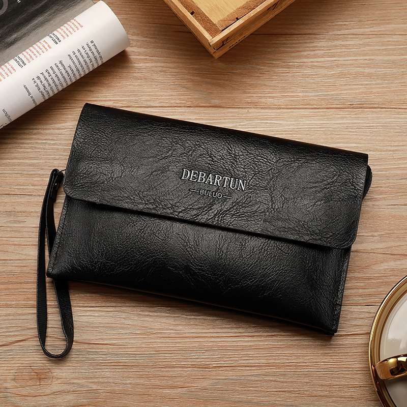 Fashionable clutch bag, Korean-style mobile phone bag, men's handbag, casual clutch bag, large capacity, multi-card slot clutch bag