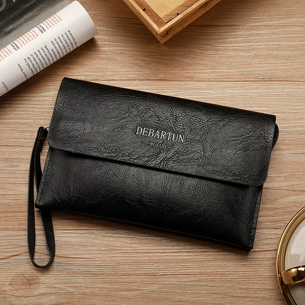 Fashionable clutch bag, Korean-style mobile phone bag, men's handbag, casual clutch bag, large capacity, multi-card slot clutch bag