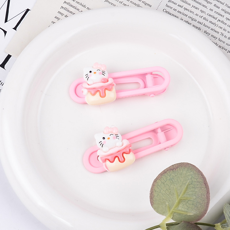 Primavera nueva historieta Sanrio oval metal horquilla linda chica dulce lado Bangs hairpin tocado