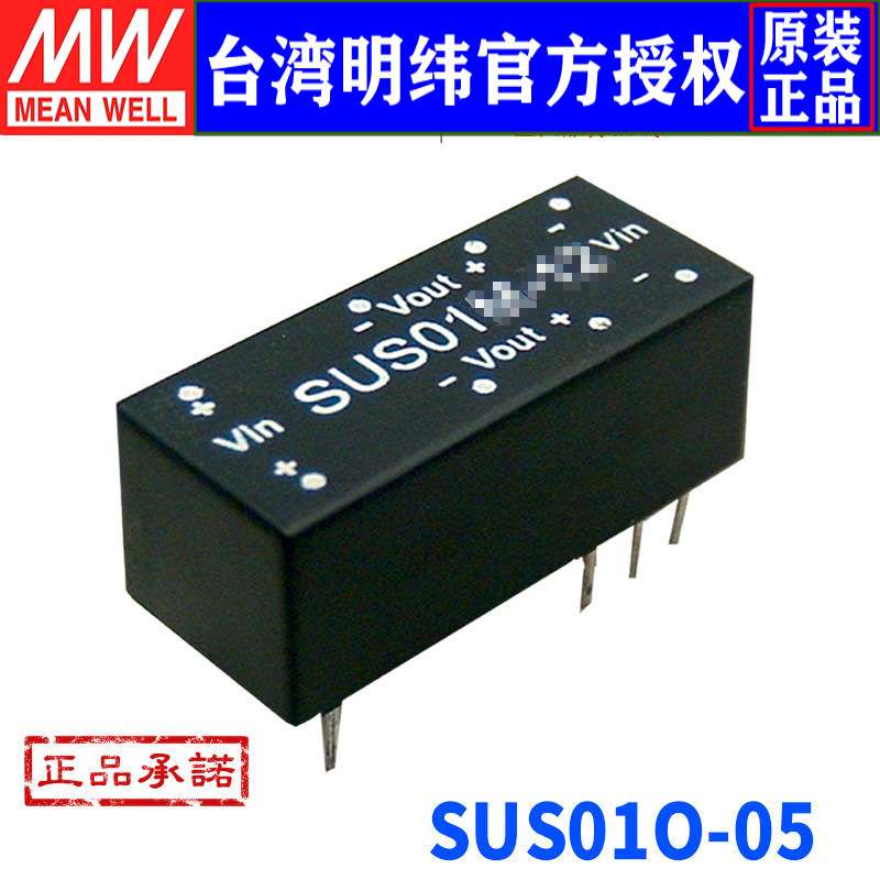 台湾明纬SUS01O-05非稳压单组输出DC-DC转换模块电源1W 48V转5V