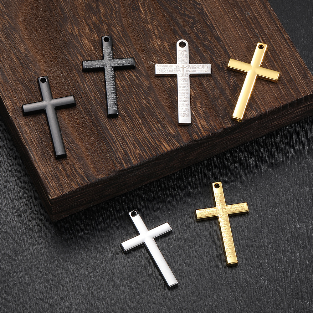 Cross-border Europe and the United States retro alloy cross fashion necklace men's and women's personality pendant jewelry accessories manufacturers wholesale