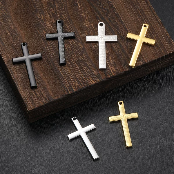 Cross-border Europe and the United States retro alloy cross fashion necklace men's and women's personality pendant jewelry accessories manufacturers wholesale