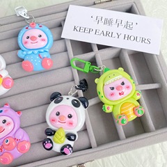 大卡動物海狸鑰匙扣可愛學生書包卡通軟妹掛件動物禮物閨蜜掛飾