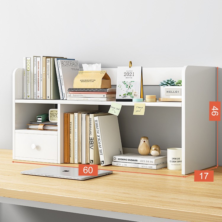 Simple escritorio estantería estudiante dormitorio de escritorio de almacenamiento rack escritorio multi-capa de almacenamiento de rack de escritorio de esquina pequeña estantería