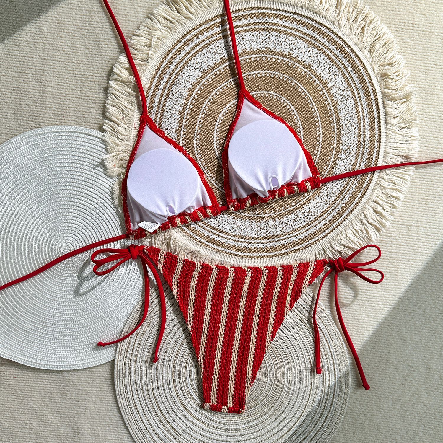 Elegant Halter Women's Bikini Set with Adjustable Ties Quick-Dry Soft Lining Beach Swimwear_ecoleips.com