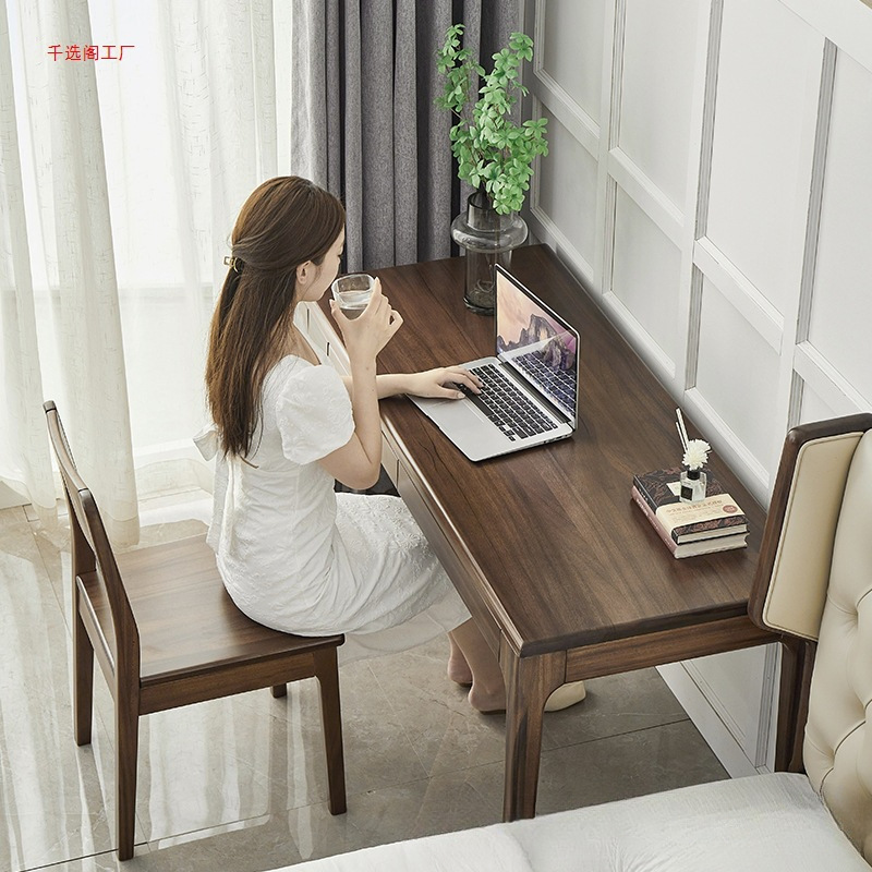 Customized Factory Desk Solid Wood Study Table Computer Table Solid Wood Desk Writing Table Modern Simple Table