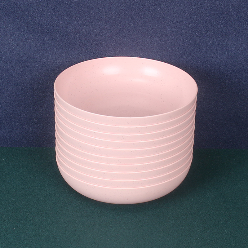 15cm profundo plato de hueso redondo 10 unids paja de trigo gota-resistente pastel plato de plate