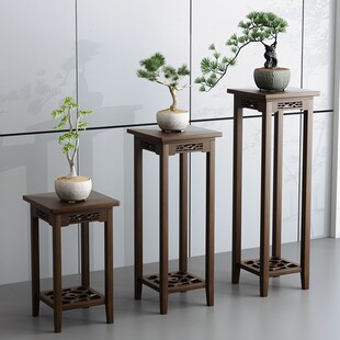 Flower Shelf Living Room Floor-standing Indoor Flower Table Flower Pot Rack New Chinese Style Flower Rack Balcony Rack Antique Flower Table Storage Rack
