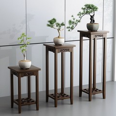 Modern Chinese style flower stand for living room, indoor floor-standing flower pot stand, antique-style flower table for balcony, decorative shelf