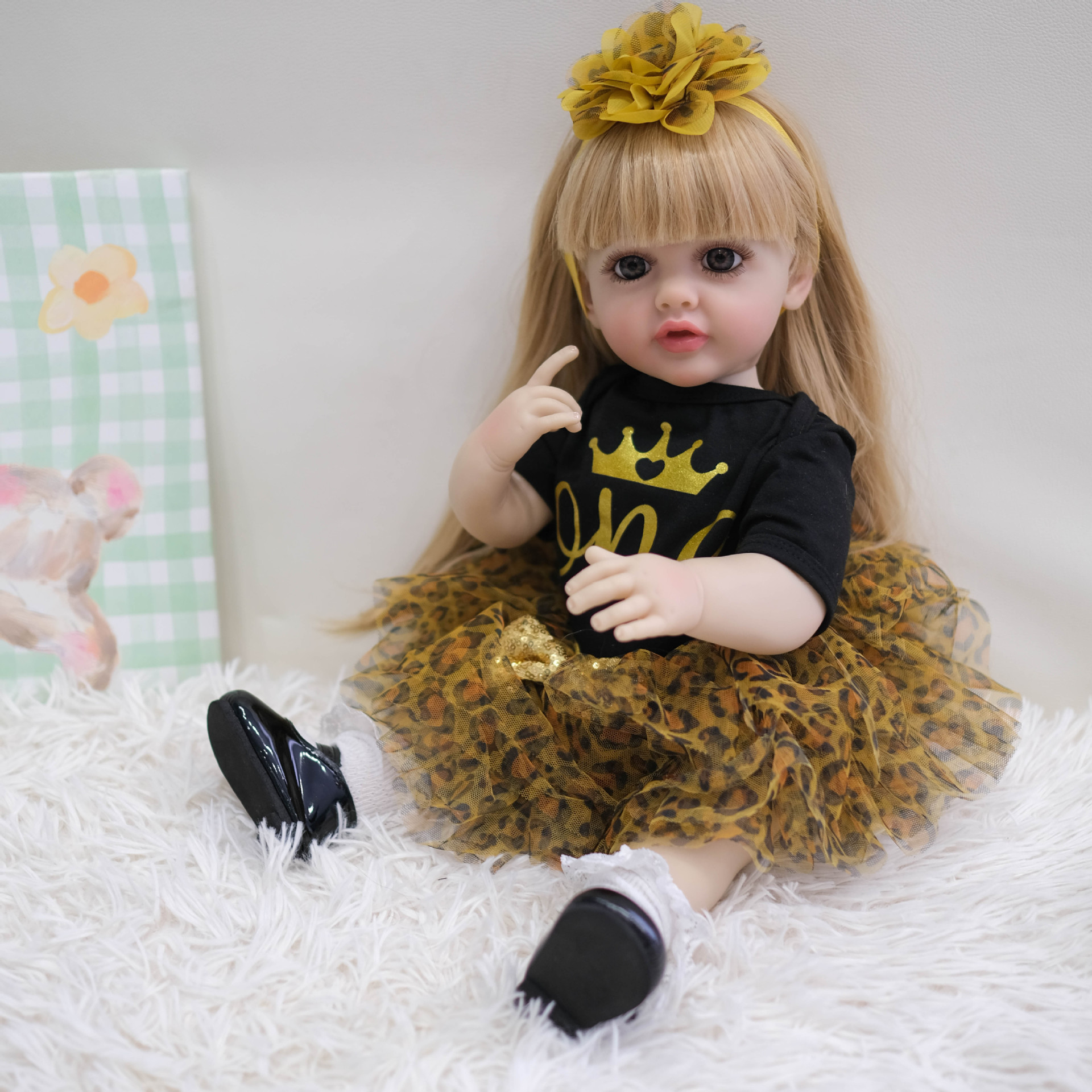 NPK 55cm pegamento completo simulación muñeca reborn Betty transfronteriza e-commerce suministro entrega de una sola pieza
