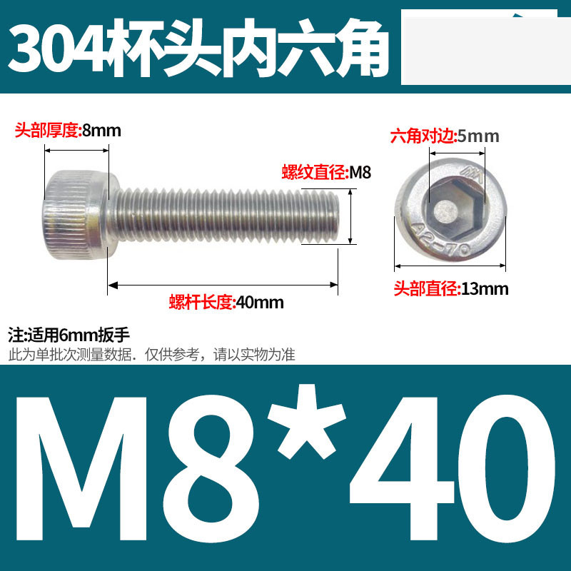 304ステンレス鋼六角穴付きネジカップヘッドDIN912円筒頭精密M1.4M1.6M2M2.5M3M4M5