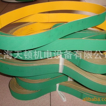 上海供应厂家直销输送带传动工业皮带黄绿输送带片基带1.52mm转动