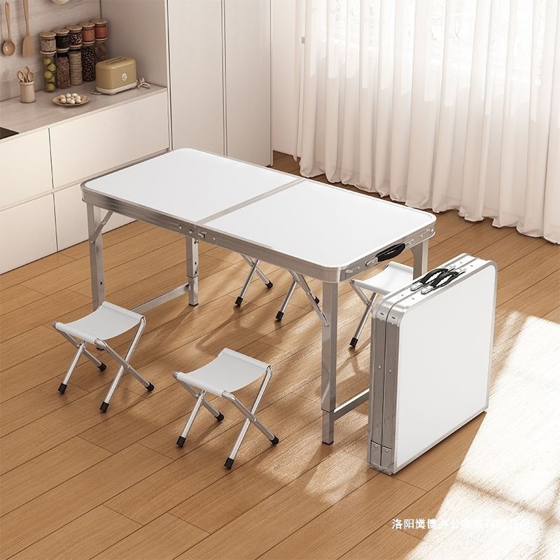 Outdoor Foldable Table Picnic Camping Night Market Stall Table Home Portable Dining Table and Chair Set
