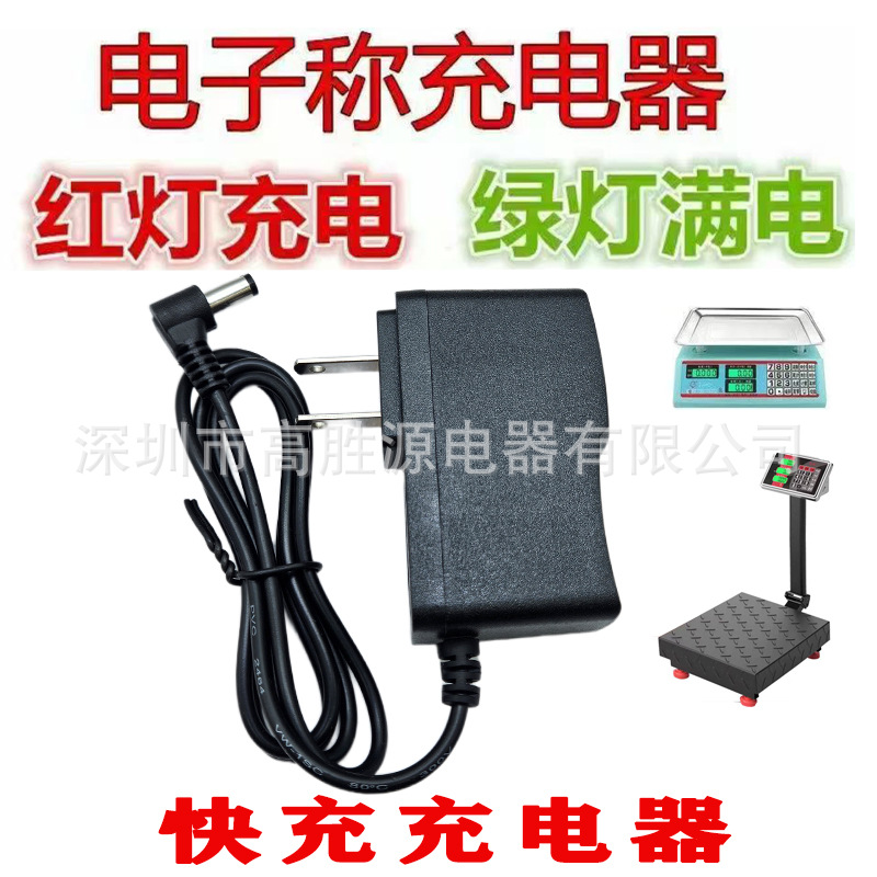 Electronic Scale Charger Fast Charging 6V Round Hole Pricing Folding Scale Charger Case Universal Size High-Efficiency Fast Charging
