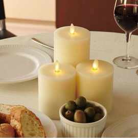 平口遥控LED电子蜡烛摇摆石蜡家居酒吧婚庆餐厅圣诞照明遥控款