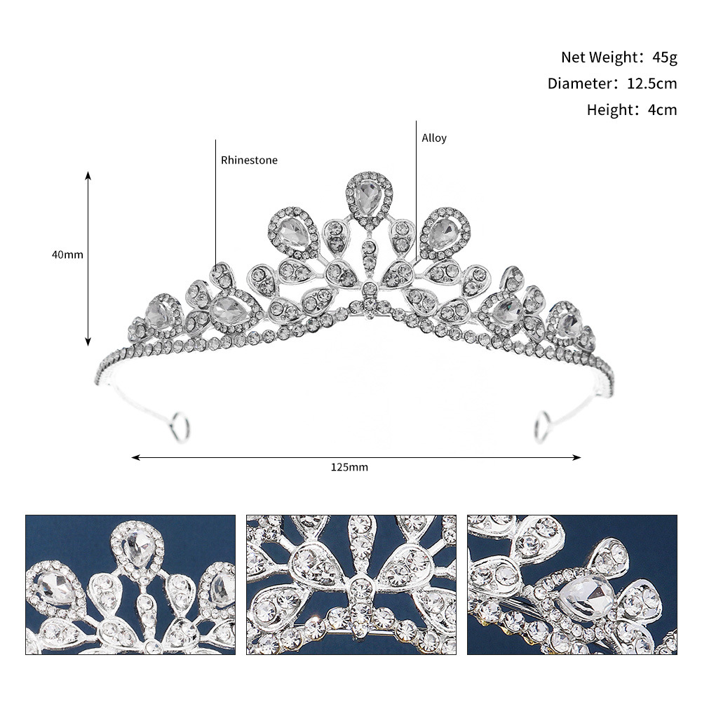 Simple Style Crown Alloy Inlay Rhinestones 1 Piece