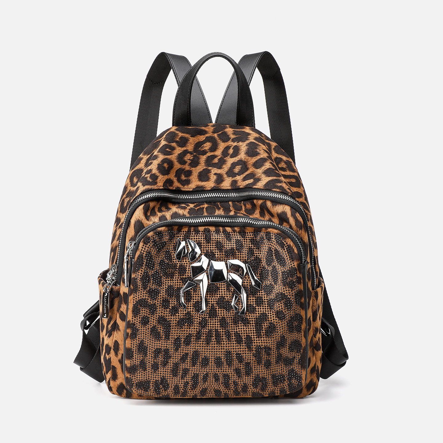 Mochila de nylon unidireccional práctica de hombro estilo cremallera de viaje ocio bolsa de almacenamiento LP7280#