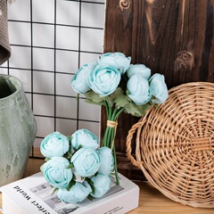 圓陸蓮仿真花韓式糖果色外貿家庭裝飾植物手捧花婚慶假花GF16396