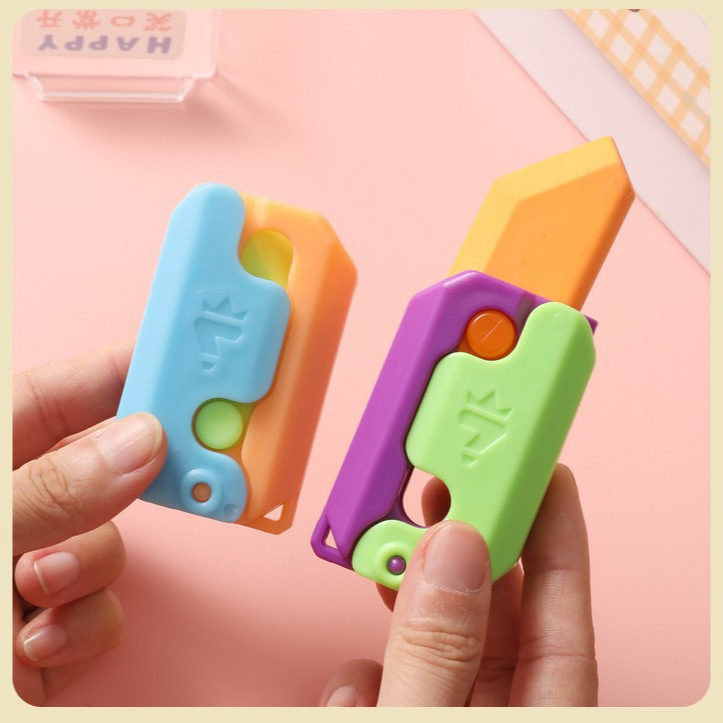 cuchillo de rábanos borradores descompresión juguete estudiantil cuchillo de rábanos de gravedad