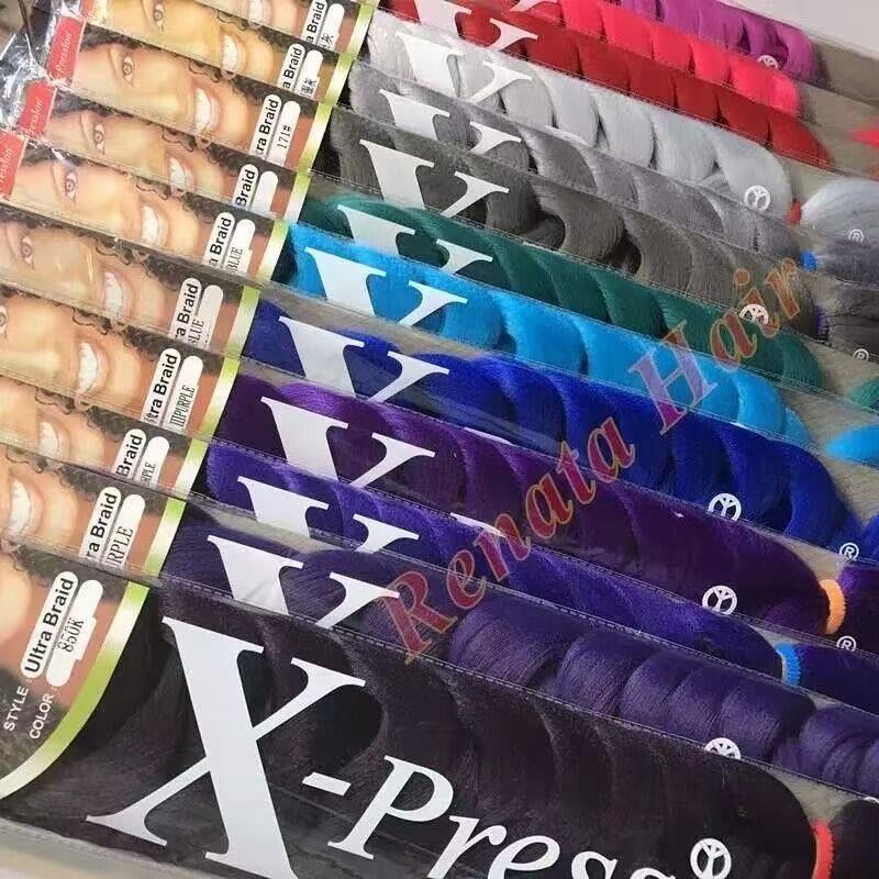 Xpression Braids Hair fibra química Jacque gran trenza 165g trenza africana extensión de cabello sucio falso encontrado