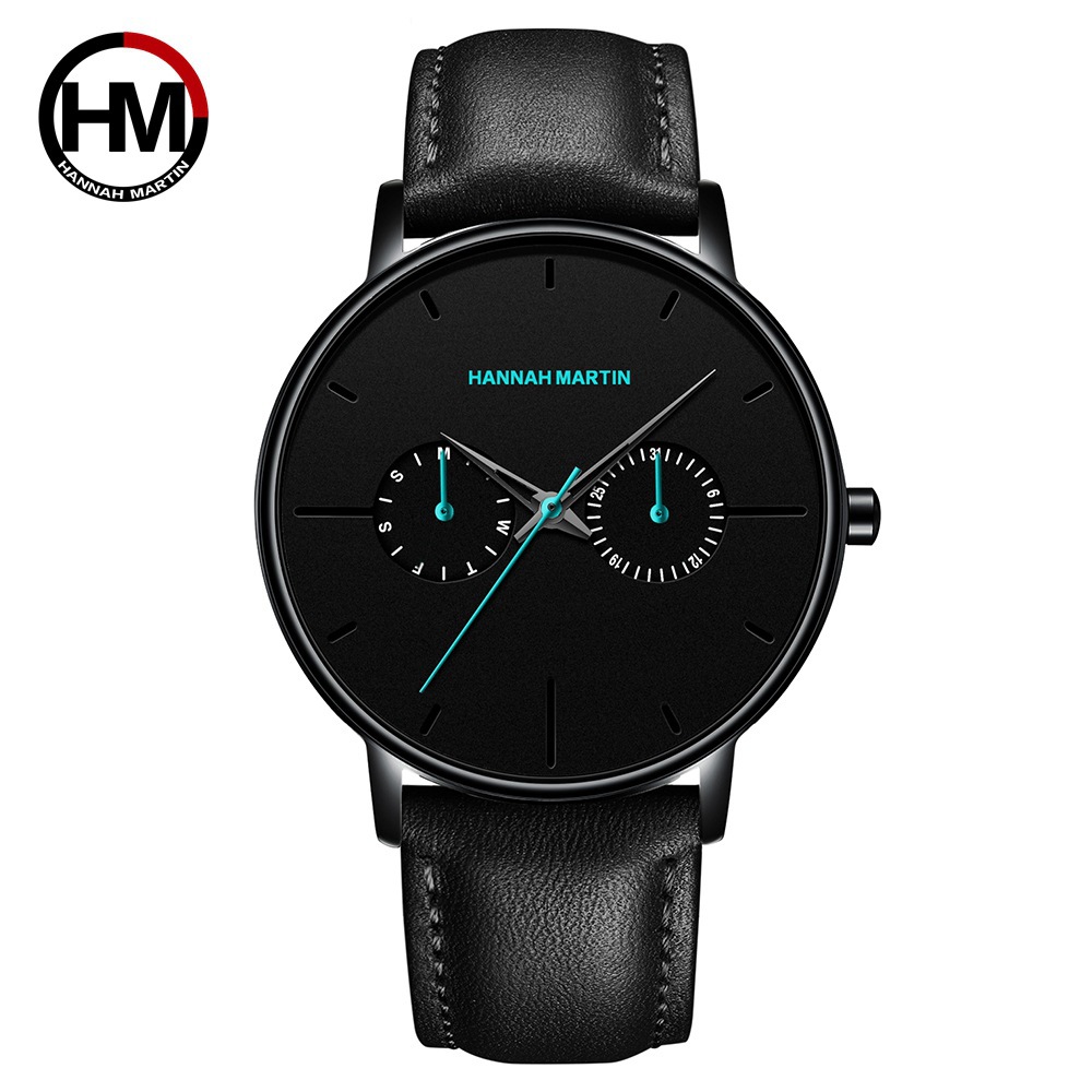 Popular Men's Multi Functional Waterproof Quartz Head Layer Cowhide Watch Trendy Fashion Business Leisure Men's Watch_voghion.com