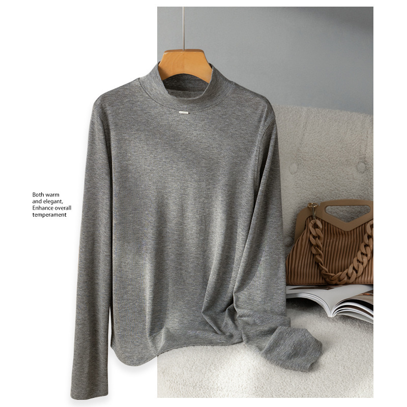 2025 Puyuan Autumn and Winter New Silk Wool Half Turtleneck Bottoming Knitwear for Women, Warm and Elegant, Work Clothing Style 2025 Puyuan Autumn and Winter New Silk Wool Half Turtleneck Bottoming Knitwear for Women, Warm and Elegant, Work Clothing Style