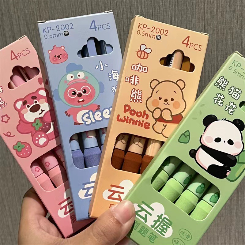 Pluma de góner lindo, pluma de algodón, estilo ins, alto valor, cabeza st, cabeza de resorte de secado rápido, pluma de prensa linda, estudiante negro