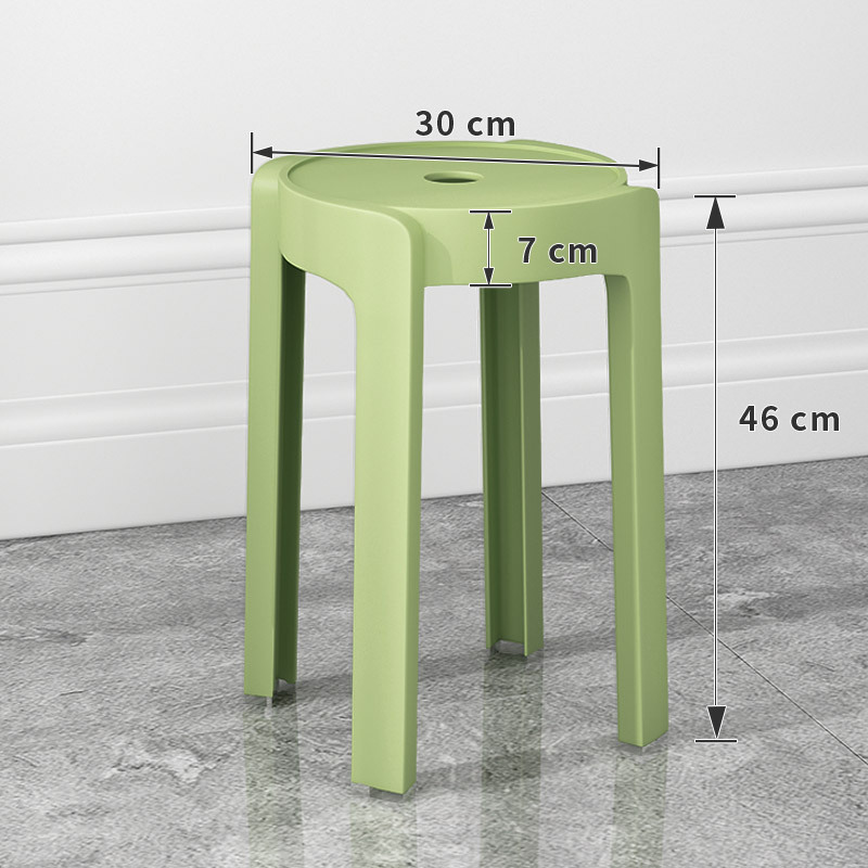 厚みのあるプラスチック製のスツール、家庭用積み重ね可能なダイニングテーブルベンチ、長時間座っても快適な椅子、風車スツール、プラスチック製の丸いスツール|undefined