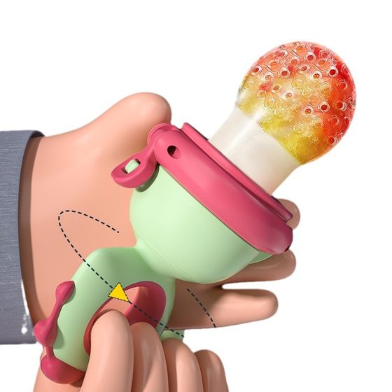 Baby Fruit and Vegetable Push-Bite Bite Fruit Food Supplemental Bite Bag Pacifier Baby Bite Toy Grinding Glue