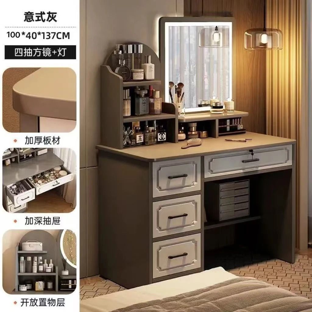 Fábrica directa de dormitorio pequeño simple mesas de vestuario dormitorio simple moderno gabinete de almacenamiento de mesa de vestuario una