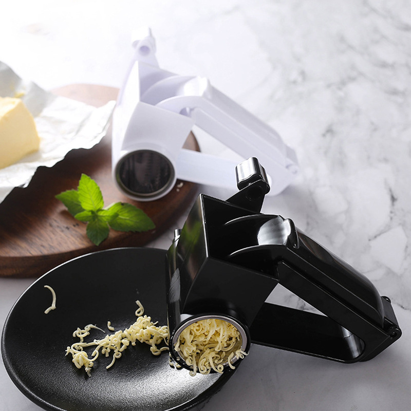 Rallador Giratorio Manual de Queso 3 en 1 de Acero Inoxidable 430 para Cocina