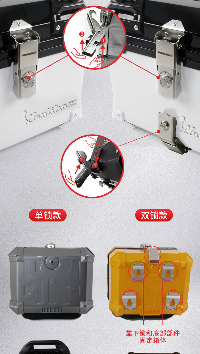 Wanlihao trunk for Niu NXpro electric scooter, motorcycle NX marathon rear trunk with combination lock