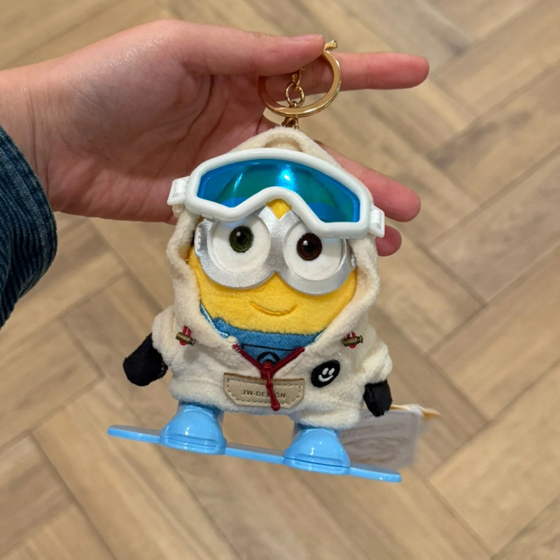 Cute Universal Official Minion Keychain Plush Doll Pendant Decoration for Bags Keychain Bag Pendant Plush Bag Charm