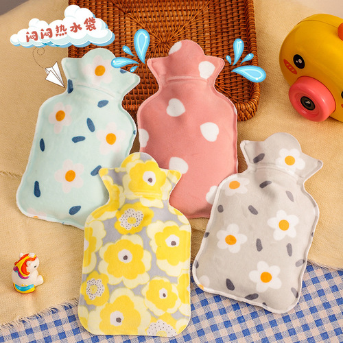 Cute water-filled hot water bottle ins cartoon portable hand warmer mini warm baby warm patch water-filled hot water bottle