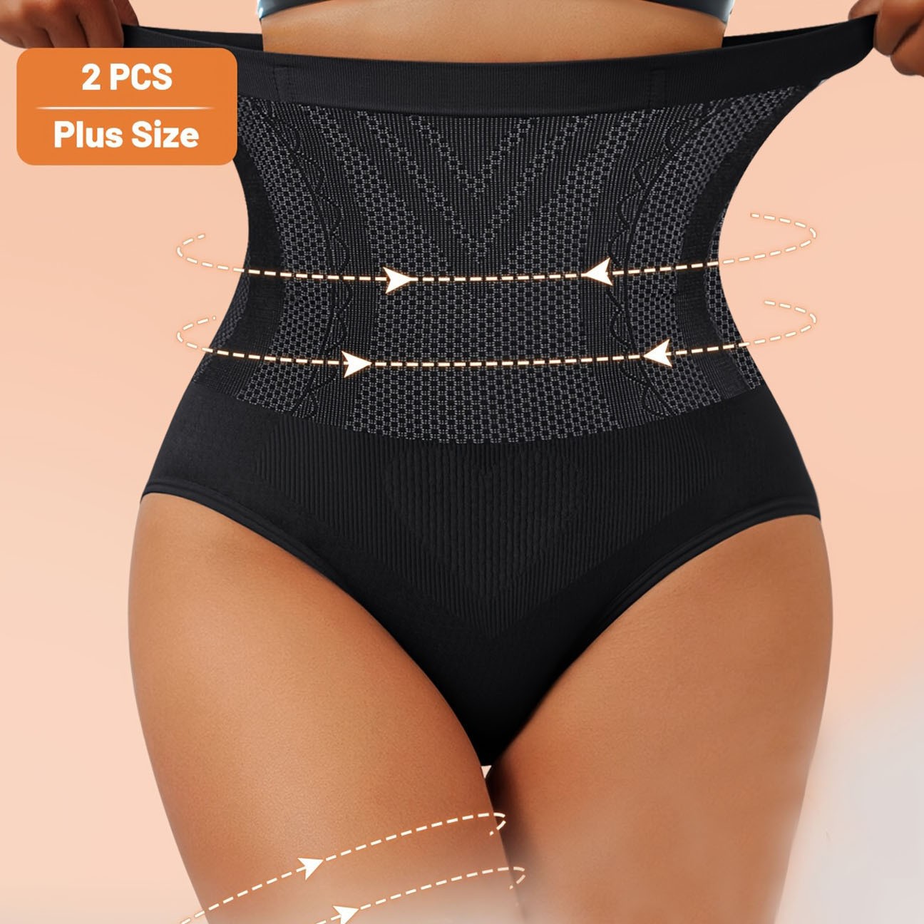 High-Waisted Tummy Control and Butt-Lifting Seamless Solid Color Shapewear Panties for Women with High Elasticity and Stretch