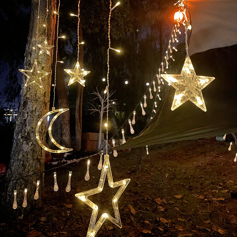 Led Light Camping Light Remote Control Solar Star Light Outdoor Waterproof Camping Light String Tent Decorative Atmosphere Light