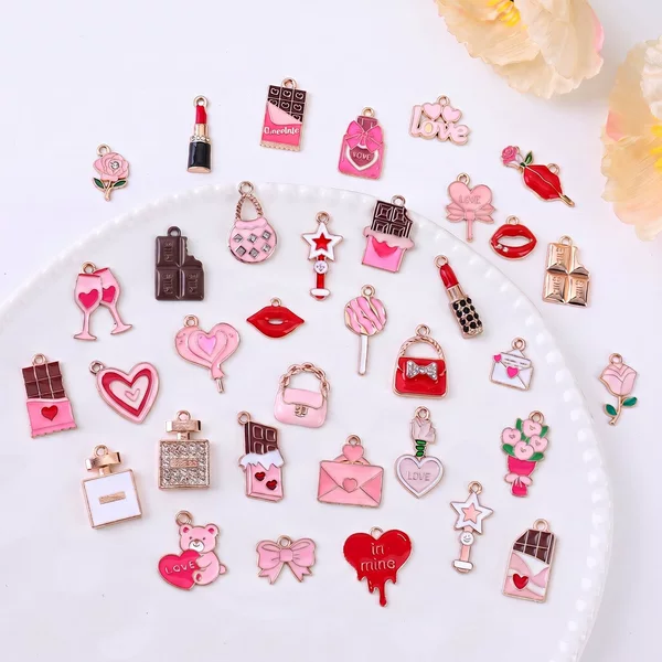 New Korean-style sweet bag pendant keychain DIY handmade charm high-value alloy jewelry accessory