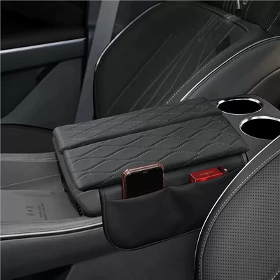 Special Galaxy E8 Xingyao 8 Central Armrest Box E8 Booster Pad Central Control Protective Cover Pad Storage Interior Supplies (Armrest box pad) - 25-galaxy-e8-special-black-pair-armrest-box-mats