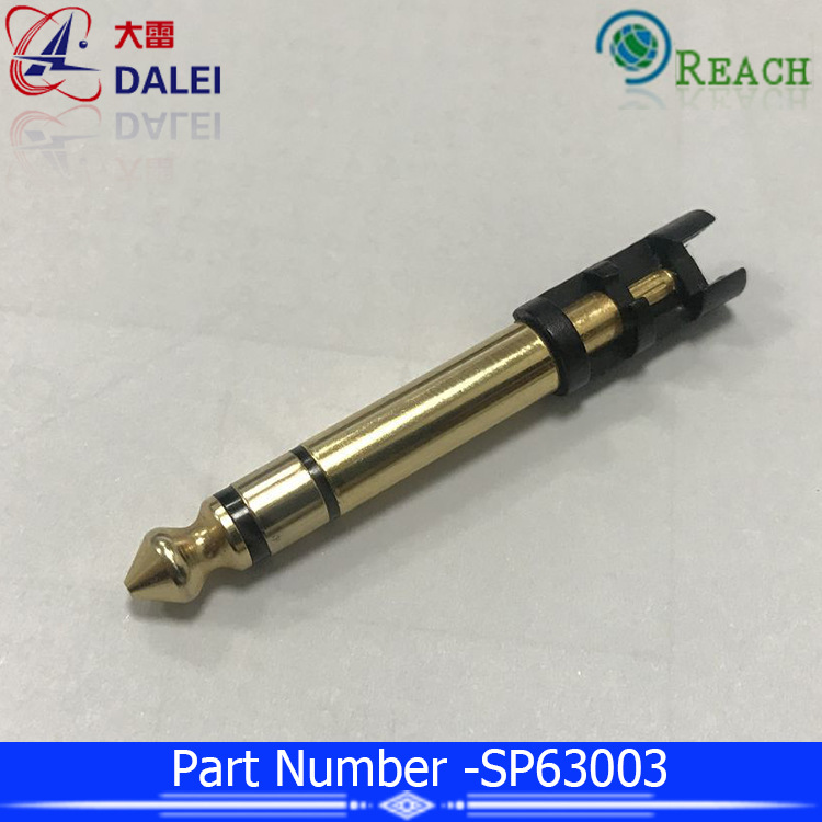 6.3三级立体声麦克风插头插座6.35二级音响插头镀镍