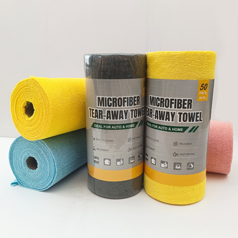 Cross-Border Tear-Off Towel Disposable Dish Towel Kitchen Housekeeping Cleaning Hand-Tearable Rag Multi-Functional Strong Absorbent Towel