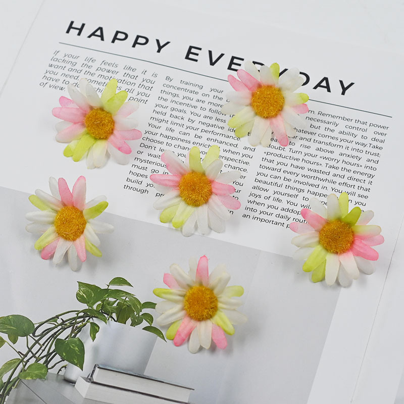 Accesorios para arreglos florales del fabricante Zhaoping: pequeños crisantemos silvestres artificiales para arreglos florales DIY para horquillas, flores artificiales semiterminadas.