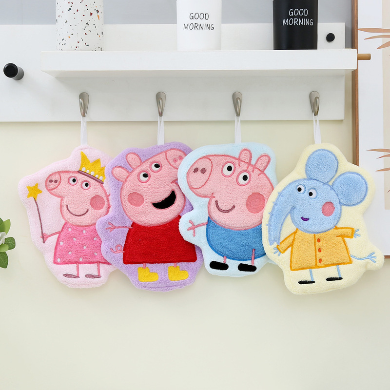 Peppa Pig Hand Towel Hanging Kitchen Cleaning Towel Absorbent Employee Welfare Small Towel Kindergarten Hand Towel Kidsren Peppa Pig Hand Towel Hanging Kitchen Cleaning Towel Absorbent Employee Welfare Small Towel Kindergarten Hand Towel Kidsren