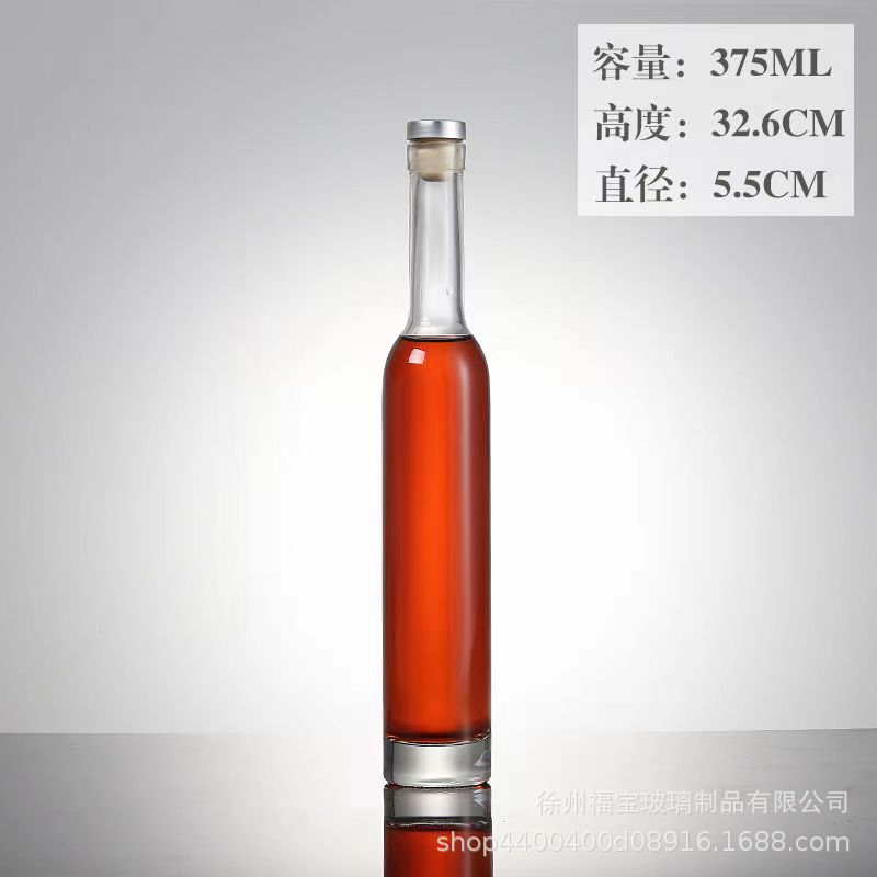 Botella de vino de hielo, botella de vidrio vacía, botella de vino de 375ml, botella de vino tinto de alta calidad, botella de vino de 500ml, botella de vidrio de vino de fruta
