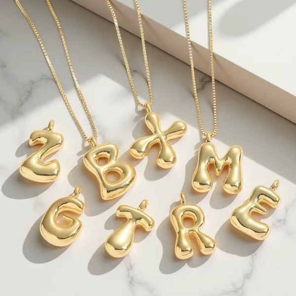 European and American Cross-Border New Balloon Bubble 26 English Letter Pendant European and American Versatile Popular Necklace