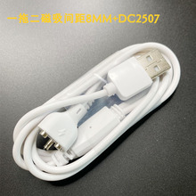 廠家直供USB一拖二訓狗器充電線多功能二合一磁吸接口DC電源線